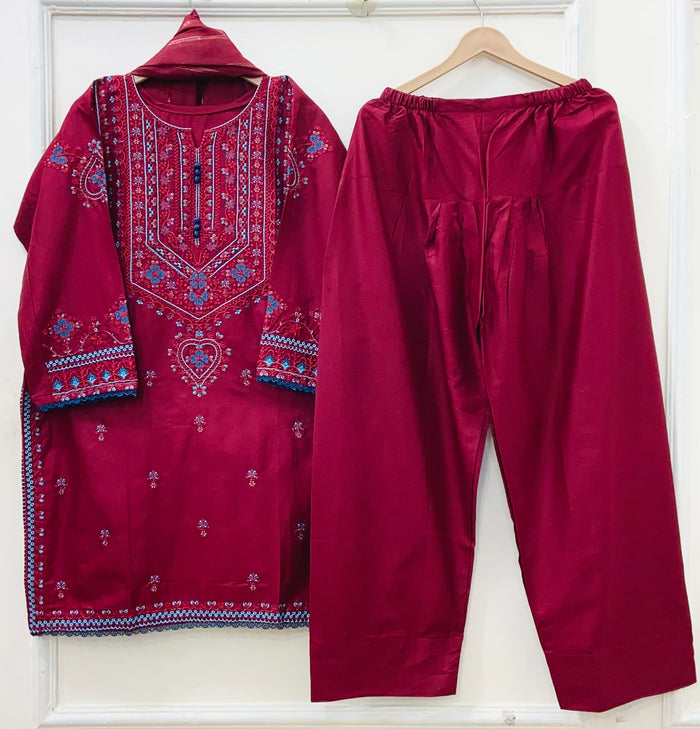 Roop Farshi | 3PC Cotton Lawn D-676