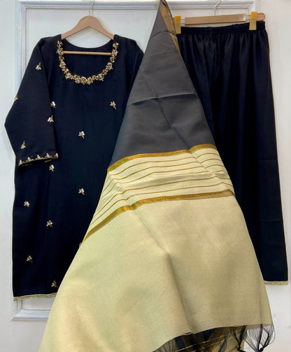 Royale Handcrafted Series: 3PC (Raw Silk) D-250