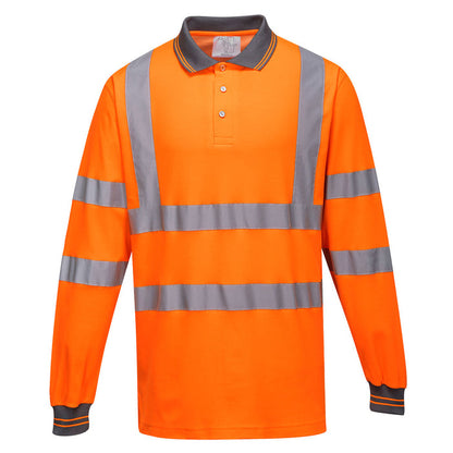S271 - Hi-Vis Cotton Comfort Polo Shirt Long Sleeve