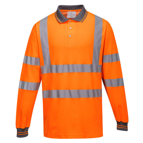 S271 - Hi-Vis Cotton Comfort Polo Shirt Long Sleeve