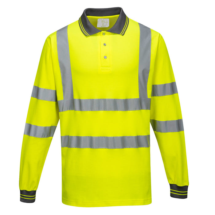 S271 - Hi-Vis Cotton Comfort Polo Shirt Long Sleeve