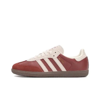 Adidas Samba OG sneakers in burgundy with white 3-Stripes and lace-up front