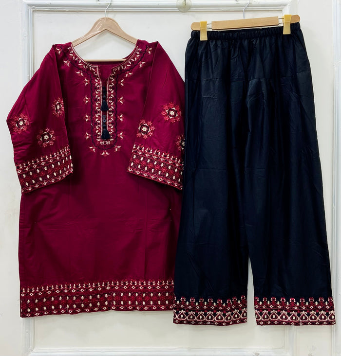 Shola | Farshi Shalwar 2PC Cotton D-630