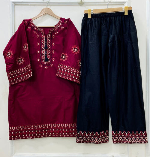 Shola | Farshi Shalwar 2PC Cotton D-630