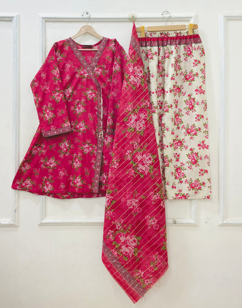 Short Frocks | 3PC Binsaeed Lawn D-670