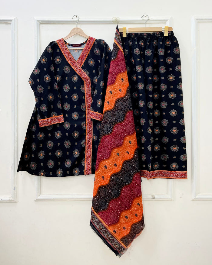 Short Frocks | 3PC Binsaeed Lawn D-670
