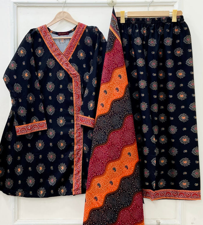 Short Frocks | 3PC Binsaeed Lawn D-670