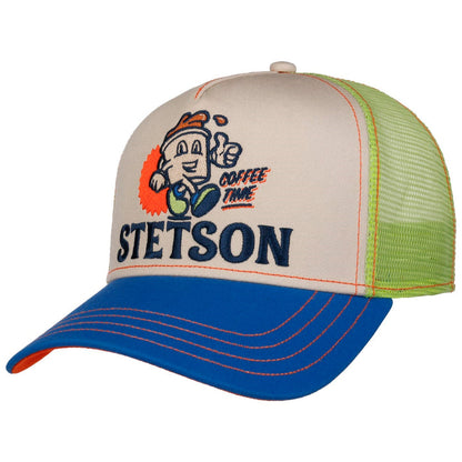 Stetson Barista Coffee Time Trucker Cap - Beige / Blue