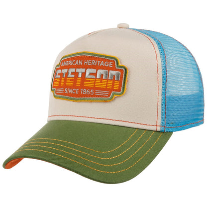 Stetson Lightening Trucker Hat - Green / Light Khaki