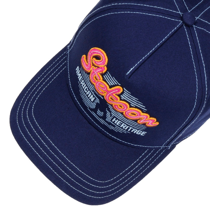 Stetson Neon Wordmark Trucker Cotton Cap - Navy