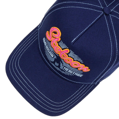 Stetson Neon Wordmark Trucker Cotton Cap - Navy