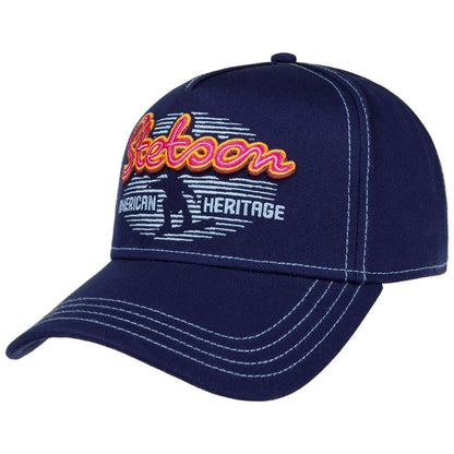 Stetson Neon Wordmark Trucker Cotton Cap - Navy