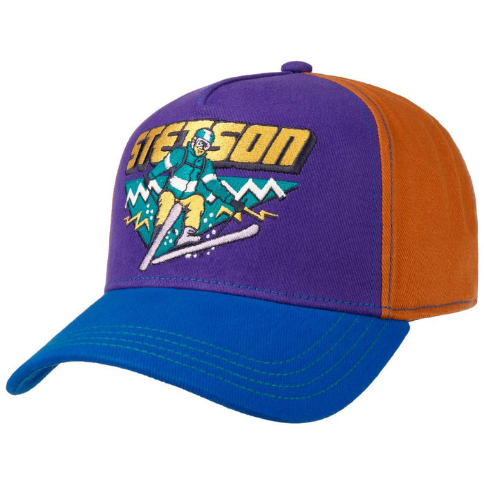 Stetson Ski Trucker Colour Block Cap - Blue / Orange