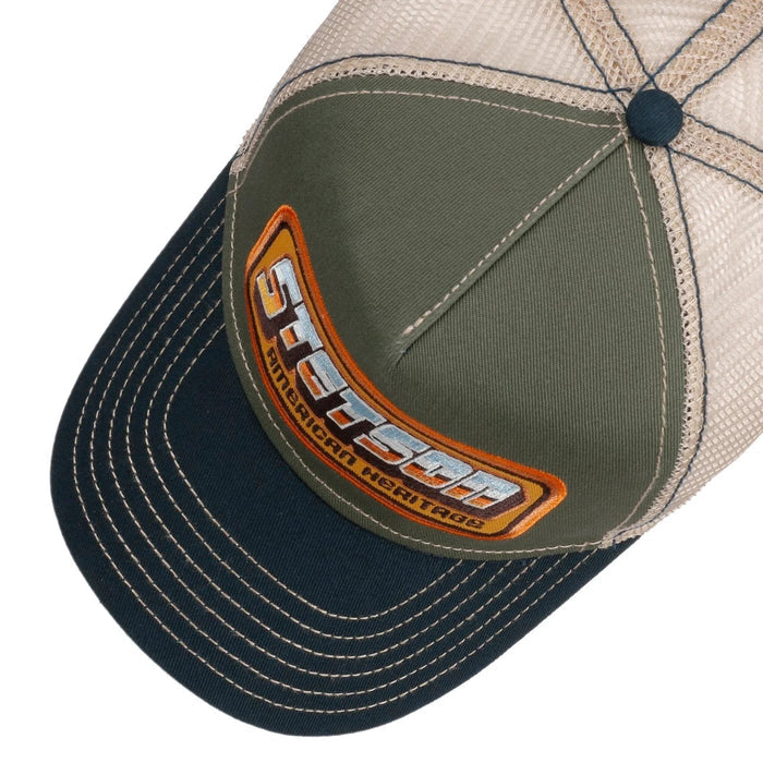 Stetson Sun Heritage Patch Trucker Cap - Olive