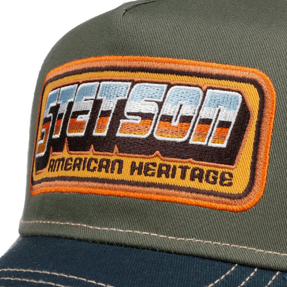Stetson Sun Heritage Patch Trucker Cap - Olive
