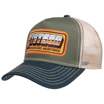 Stetson Sun Heritage Patch Trucker Cap - Olive