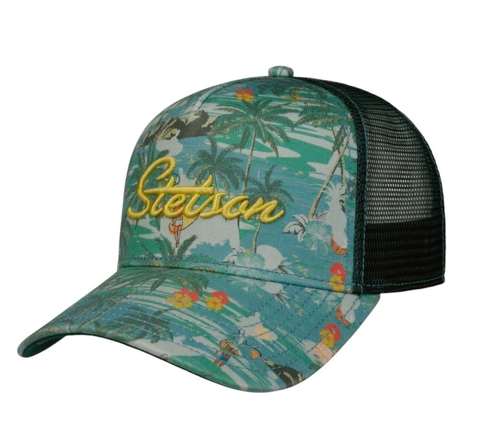 Stetson Surf Island Trucker Cap - Green / Blue