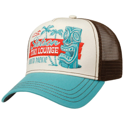 Stetson Tiki Lounge Trucker Cap - Turquiose / Sand