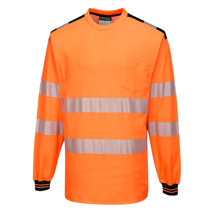 T185 - PW3 Hi-Vis Cotton Comfort T-Shirt L/S