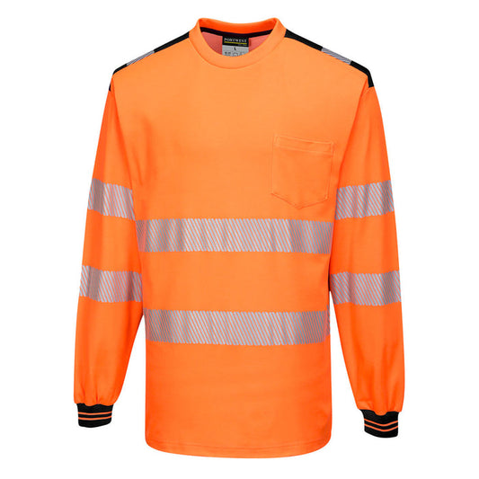 T185 - PW3 Hi-Vis Cotton Comfort T-Shirt L/S