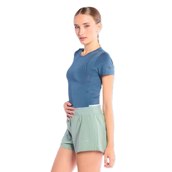 Top Saucony Explorer Tr Short Sleeve Mujer
