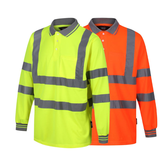 TPSL02 - High Visibility Safety Long Sleeve Polo