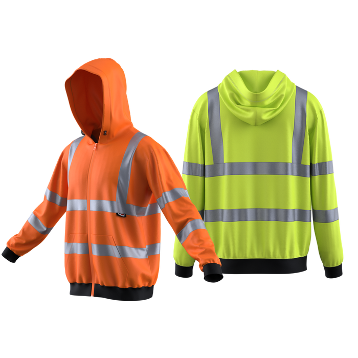 TSW14 - High Visibility Safety Zip Front Hoodie