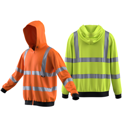 TSW14 - High Visibility Safety Zip Front Hoodie