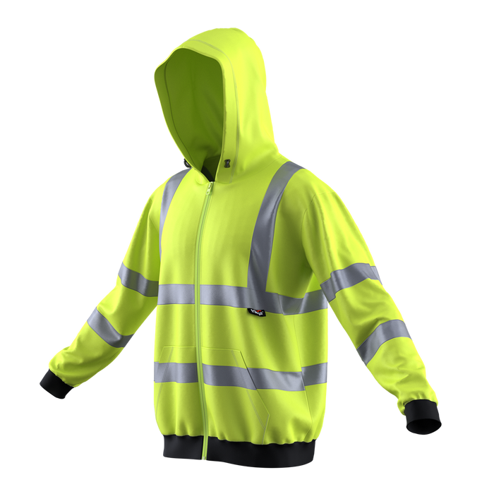 TSW14 - High Visibility Safety Zip Front Hoodie