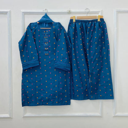 Tulip | Embroidered 3PC Lawn Cotton D-615