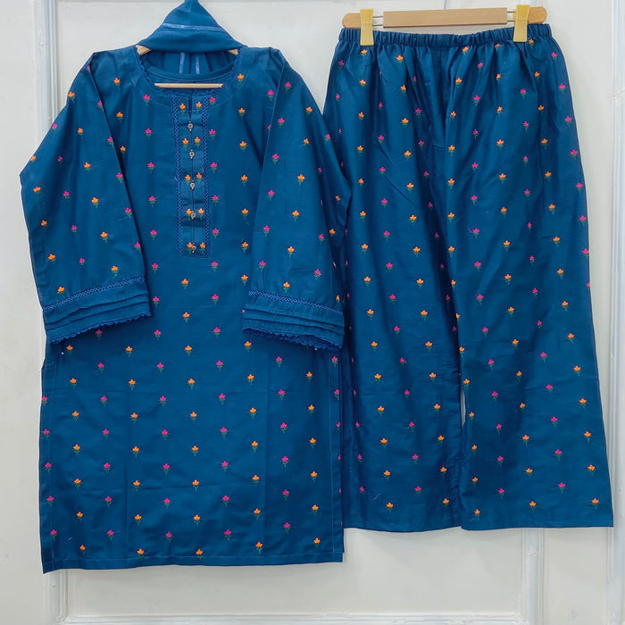 Tulip | Embroidered 3PC Lawn Cotton D-615