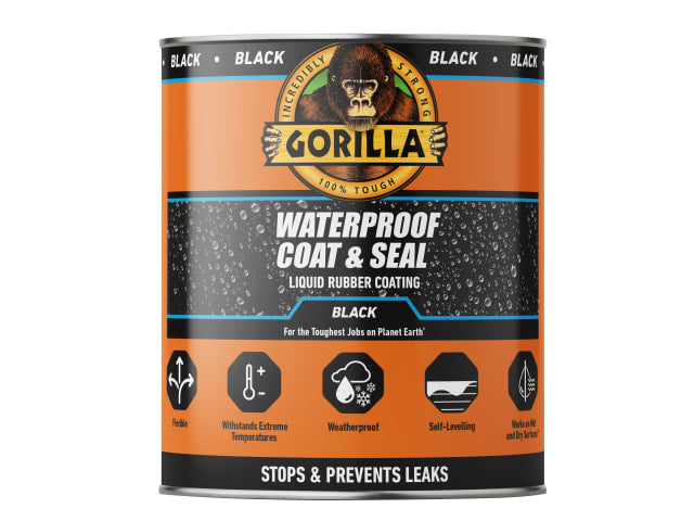 Waterproof Coat & Seal Liquid Rubber Coating Black