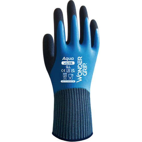 Waterproof WG-318 Latex Fully Coated Nylon Blue Work