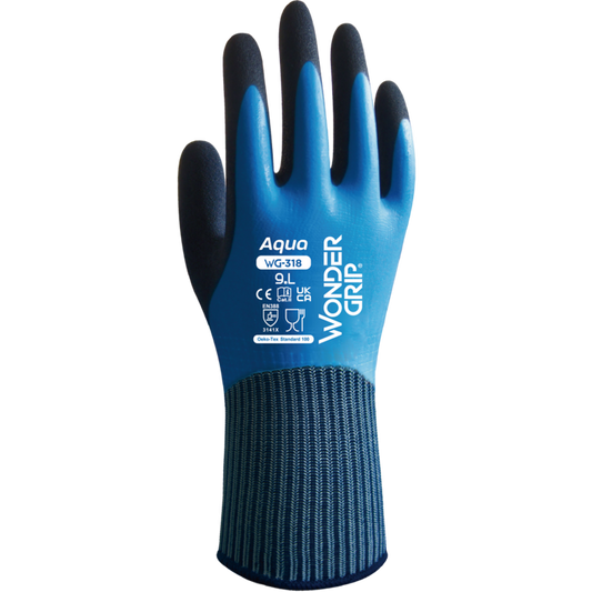 Waterproof WG-318 Latex Fully Coated Nylon Blue Work