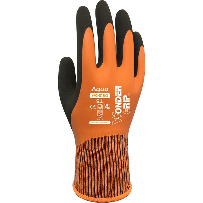 Waterproof WG-318O Latex Fully Coated Nylon Orange Work
