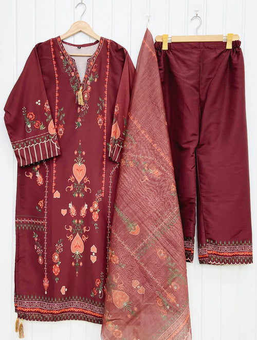 Wine | Long Co-ord Set D-738
