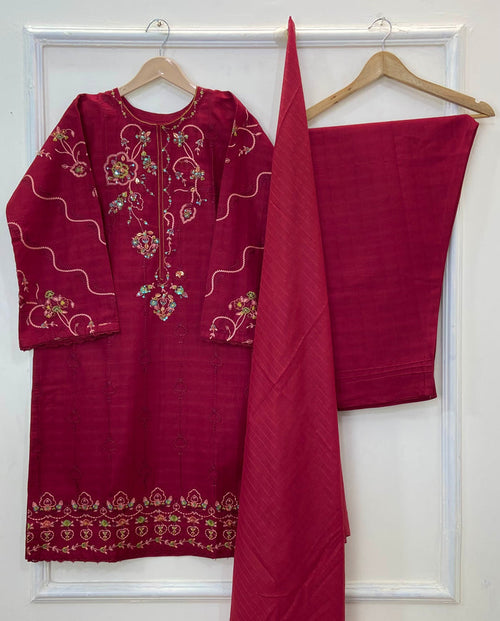 Winter’s Embroidered Pret 3PC (HandMade) (Winter Cotton) D-221