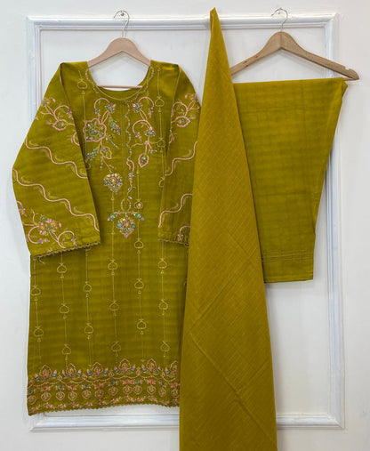 Winter’s Embroidered Pret 3PC (HandMade) (Winter Cotton) D-221