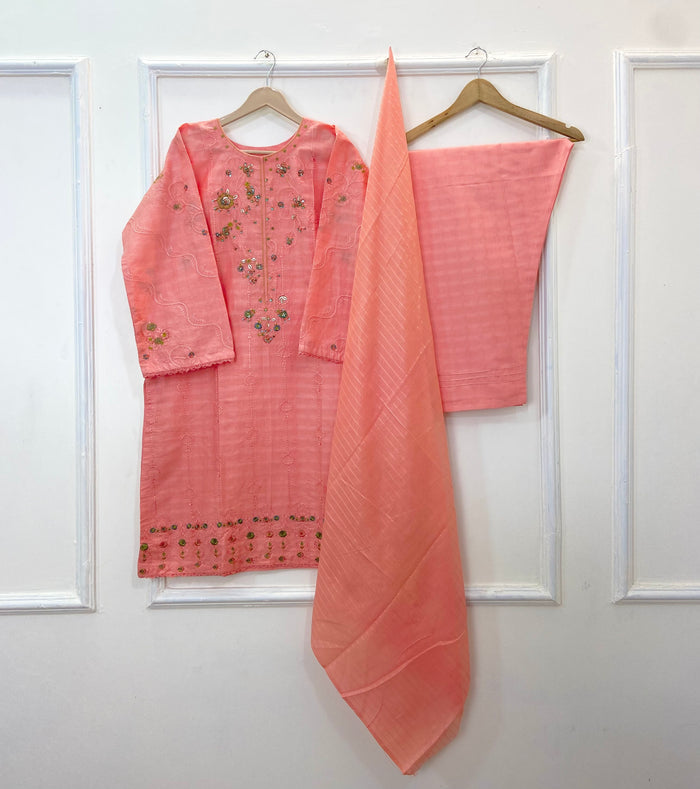 Winter’s Embroidered Pret 3PC (HandMade) (Winter Cotton) D-221