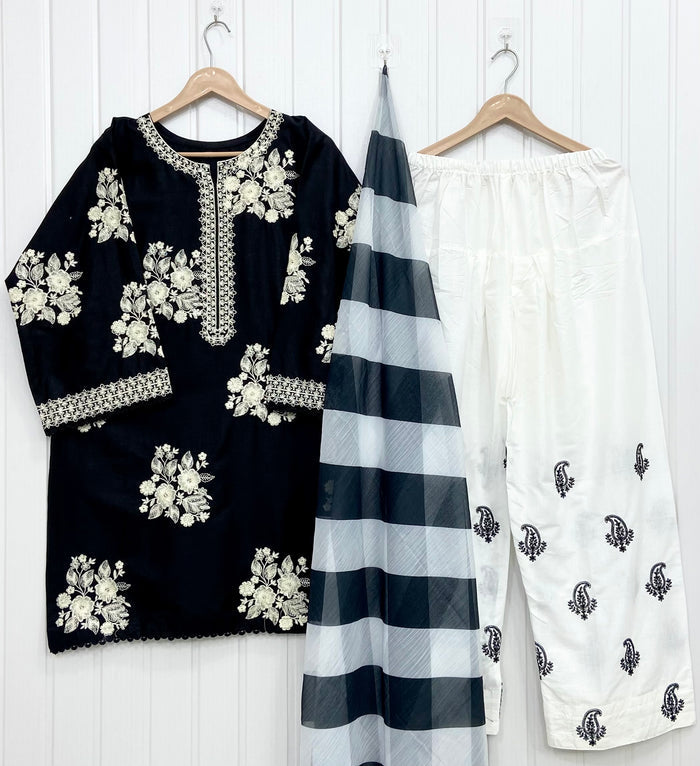 Zara Shahjahan | Inspired 3PC D-741
