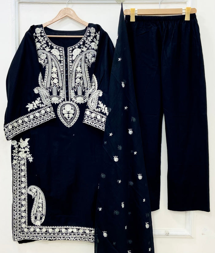 Zarnoor Black | Formal 3PC D-677