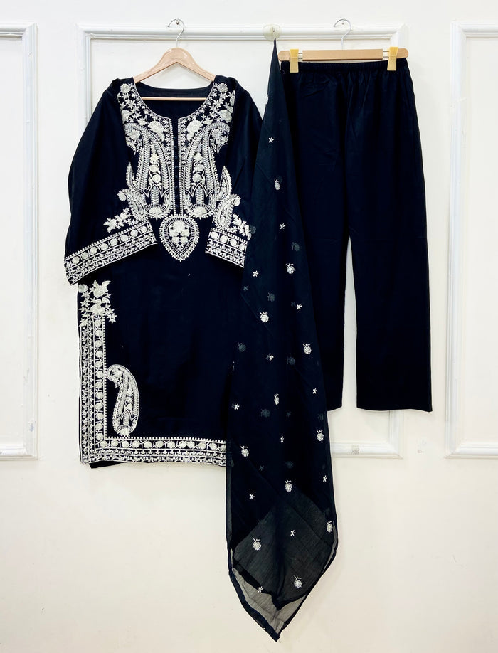 Zarnoor Black | Formal 3PC D-677